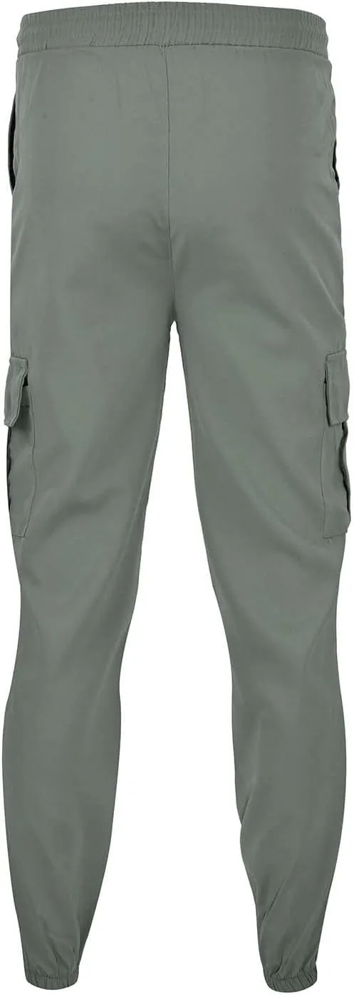 Tactical Jogger Pants for Men Multi Pockets Outdoor Cargo Track Pants Loose Fit Casual Workout Gym Hiking Sweatpants