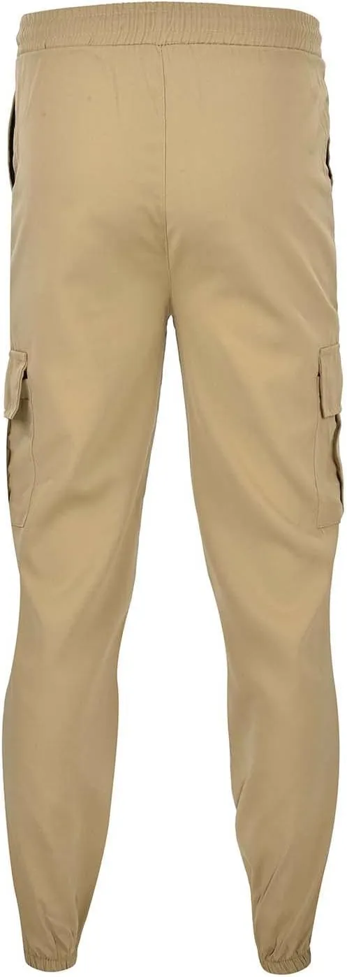 Tactical Jogger Pants for Men Multi Pockets Outdoor Cargo Track Pants Loose Fit Casual Workout Gym Hiking Sweatpants