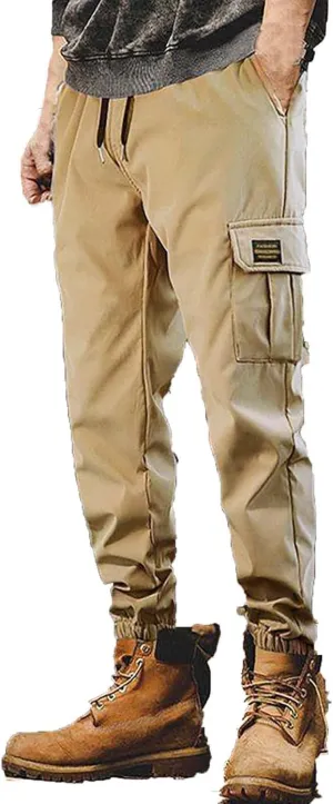 Tactical Jogger Pants for Men Multi Pockets Outdoor Cargo Track Pants Loose Fit Casual Workout Gym Hiking Sweatpants