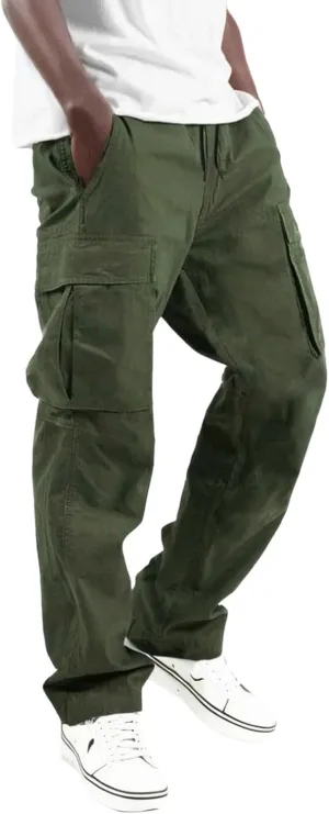 Tactical Pants for Men, Cargo Hiking Pants Multi Pockets Relaxed Fit Stretch Quick Dry Work Trousers Flexible Joggers