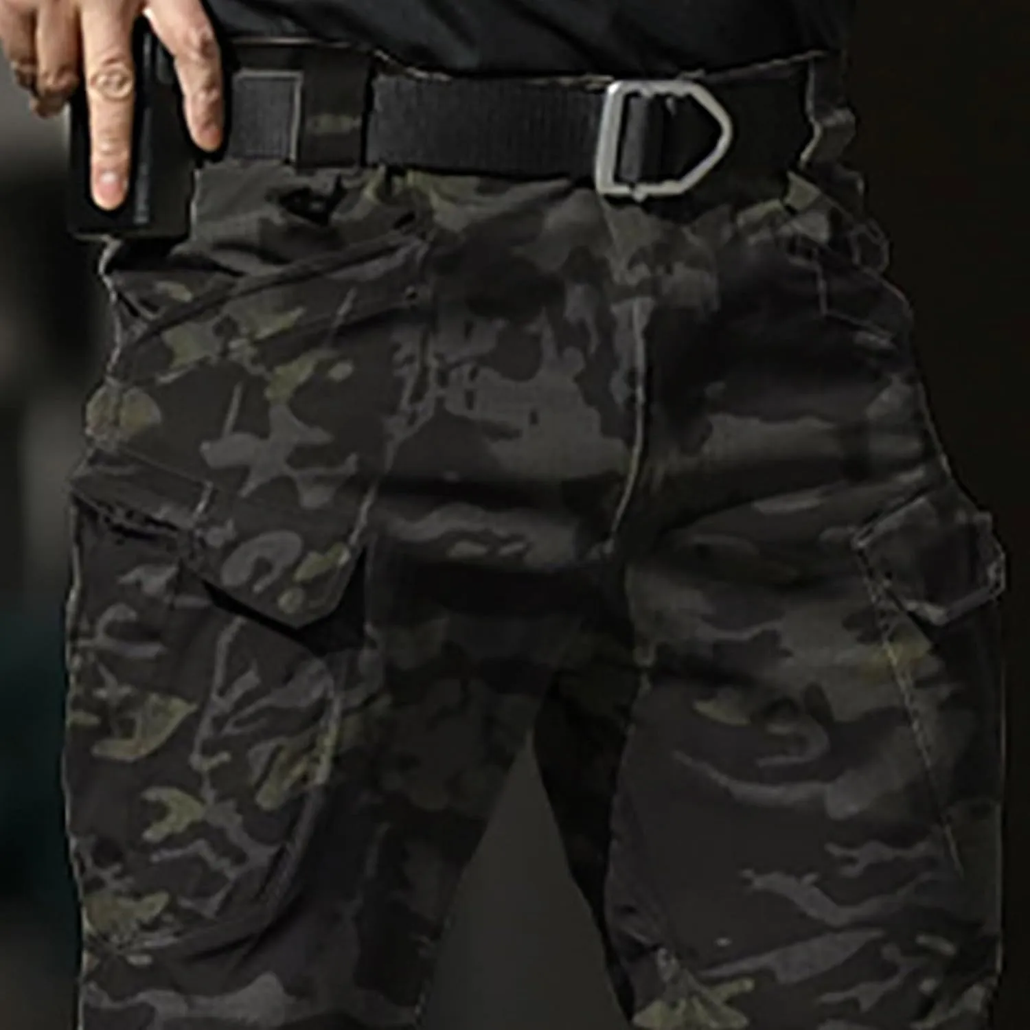 Tactical Pants for Men Water Resistant Cargo Hiking Pants Multi Pockets Relaxed Fit Stretch Quick Dry Work Trousers