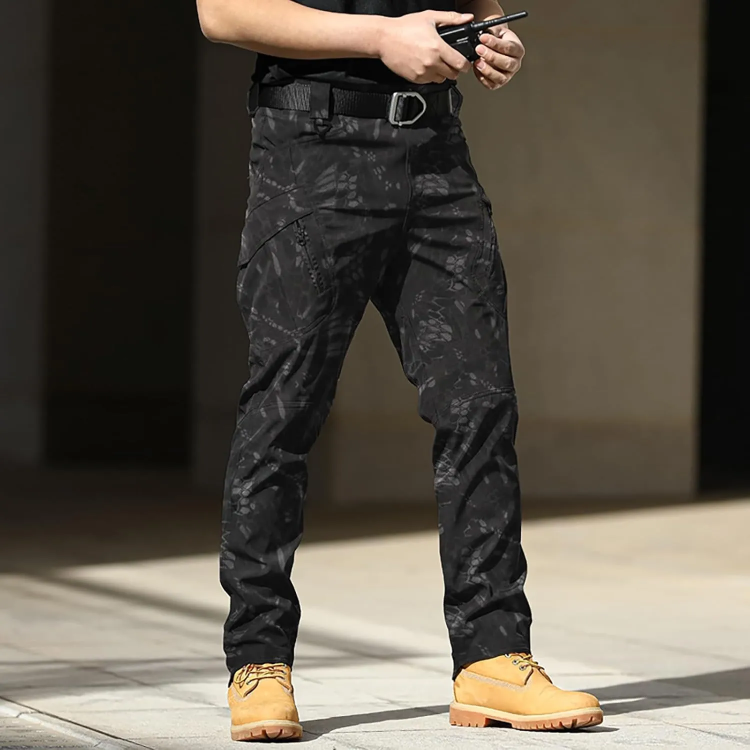 Tactical Pants for Men Water Resistant Cargo Hiking Pants Multi Pockets Relaxed Fit Stretch Quick Dry Work Trousers