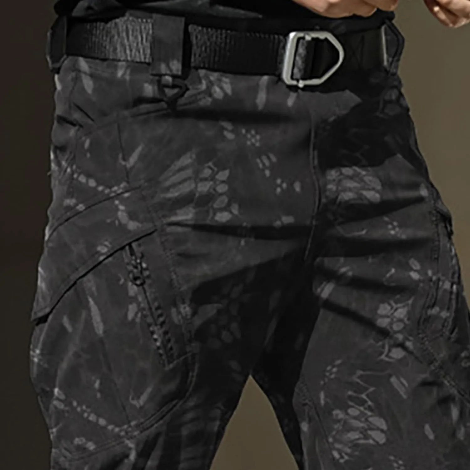 Tactical Pants for Men Water Resistant Cargo Hiking Pants Multi Pockets Relaxed Fit Stretch Quick Dry Work Trousers
