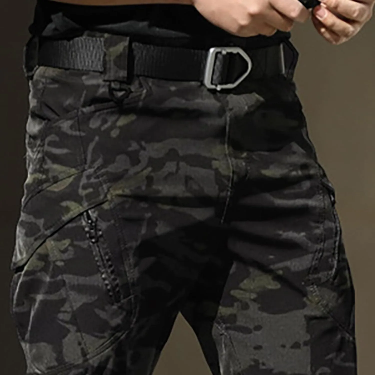 Tactical Pants for Men Water Resistant Cargo Hiking Pants Multi Pockets Relaxed Fit Stretch Quick Dry Work Trousers