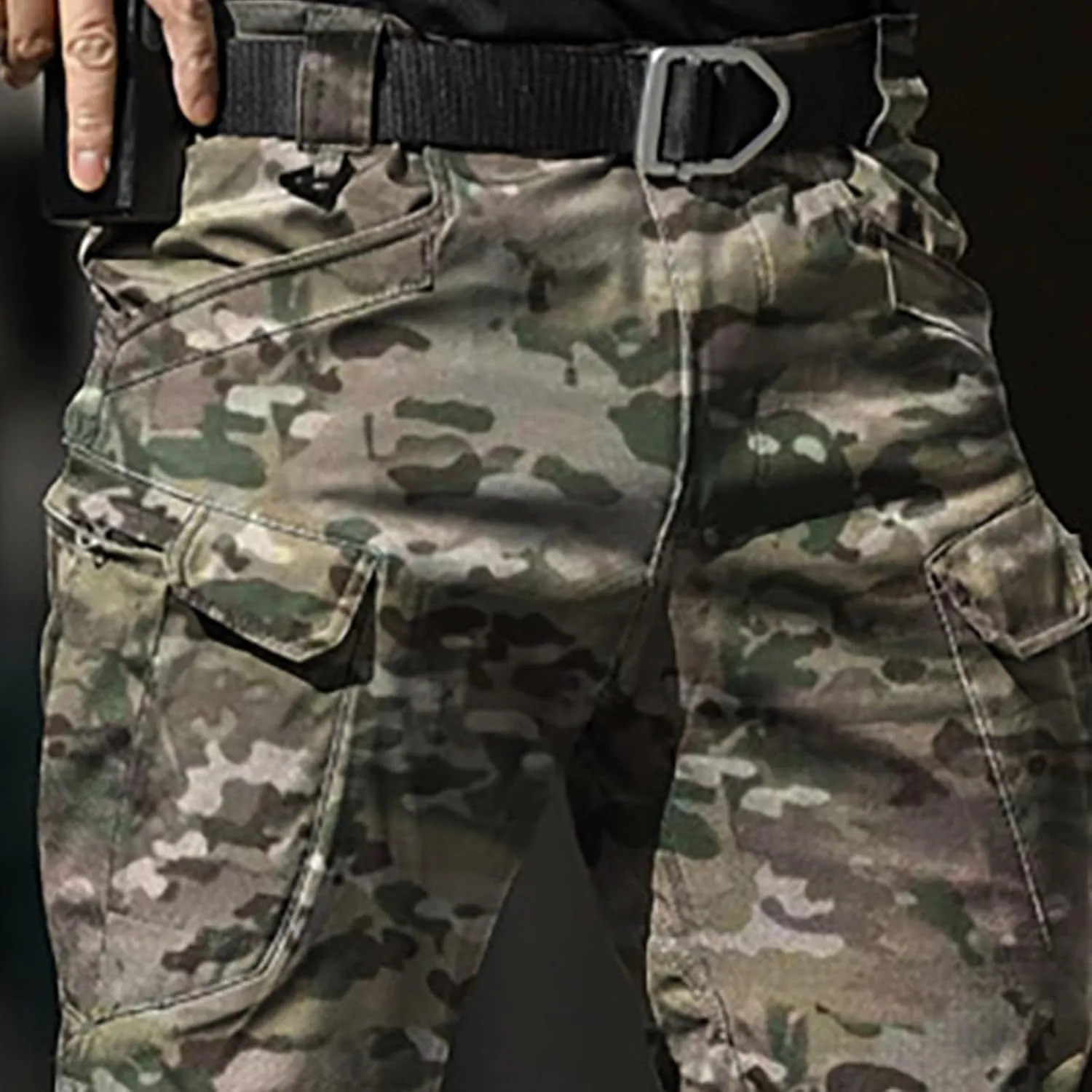 Tactical Pants for Men Water Resistant Cargo Hiking Pants Multi Pockets Relaxed Fit Stretch Quick Dry Work Trousers