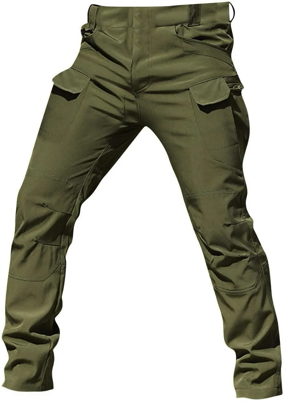 Tactical Pants for Men Water Resistant Hiking Cargo Pants Multi Pockets Stretch Waterproof Quick Dry Work Pants