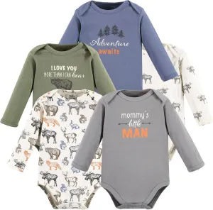 Touched by Nature unisex-baby Organic Cotton Long-sleeve Bodysuits