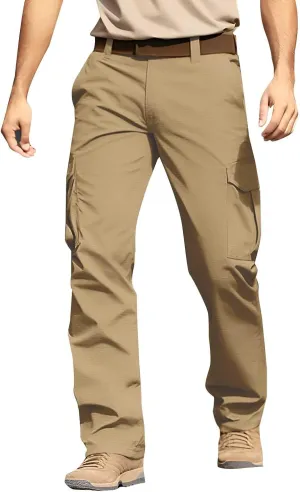 Trousers for Men Work Pants for Men Water Resistant Training Quick Dry Cool with Multi Pocket Biking Convertible