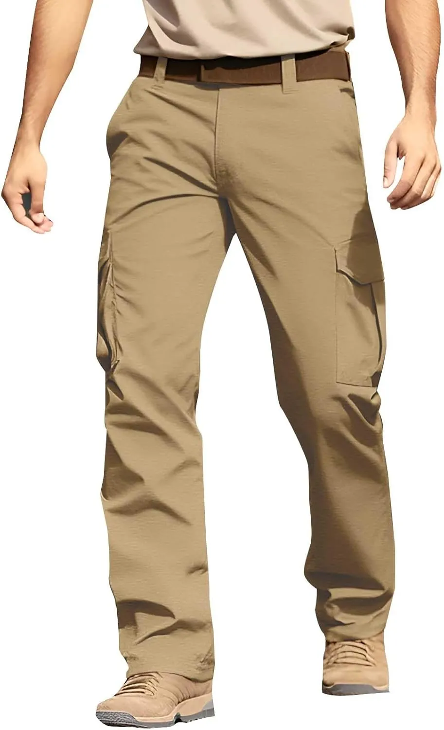 Trousers for Men Work Pants for Men Water Resistant Training Quick Dry Cool with Multi Pocket Biking Convertible