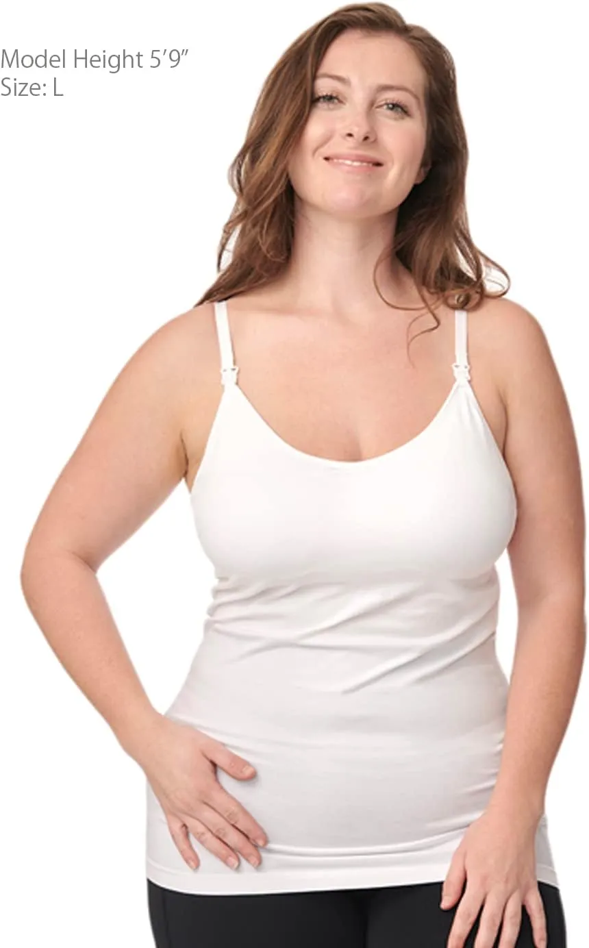 Under Control Nursing Cami Tank Tops for Breastfeeding Women Nursing Tops Maternity Shirts, Camisoles with Built in Bra 3Pack