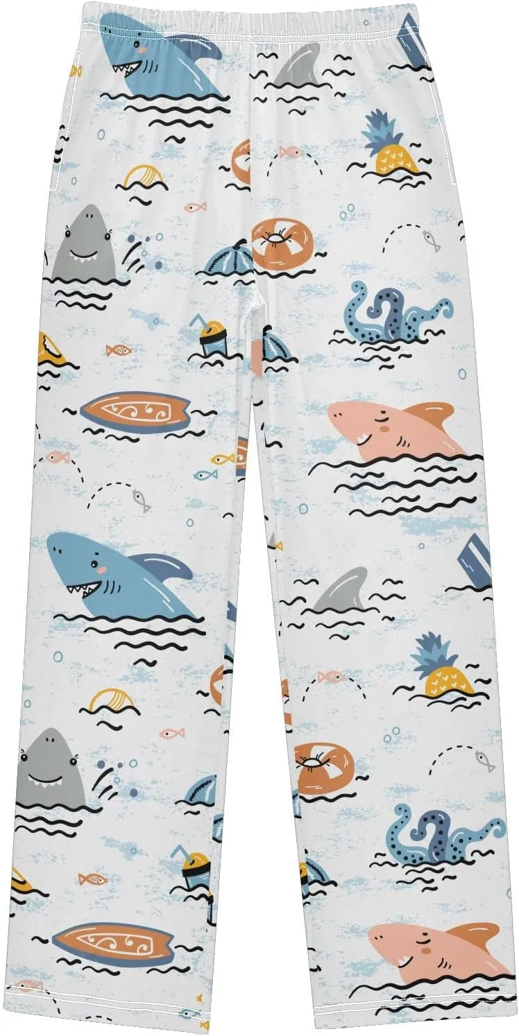 visesunny Joggers Pants for Boys Sweatpants Elastic Waist Animal Printed Long Bottoms Athletic Trousers with Pocket Size S-XL