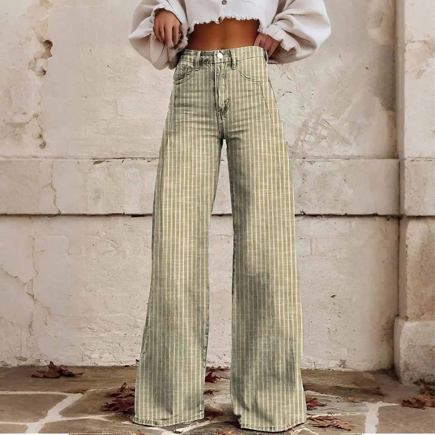 Wide Leg Jeans for Women, Chic Trendy Lightweight Loose Casual Soft Women's Trousers