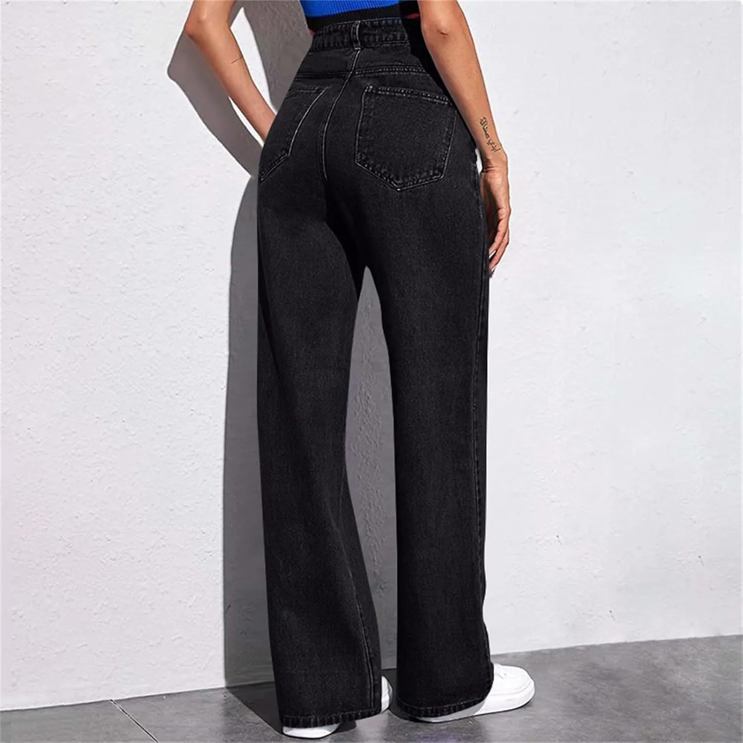 Wide Leg Jeans for Women Fashion Baggy Boyfriends Jeans High Waist Y2k Cargo Pants Vintage Denim Trousers