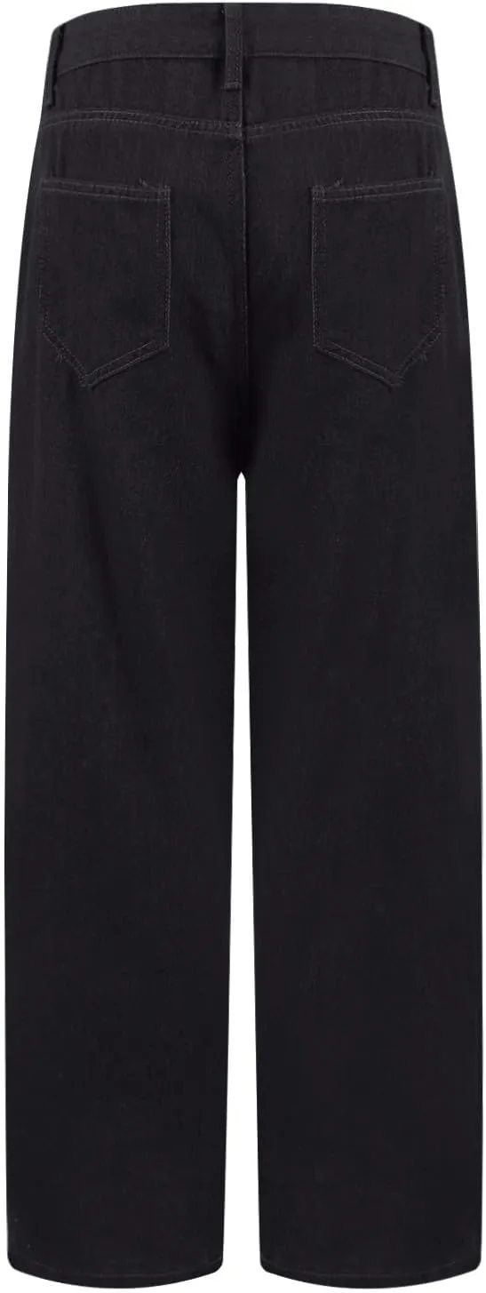 Wide Leg Jeans for Women Fashion Baggy Boyfriends Jeans High Waist Y2k Cargo Pants Vintage Denim Trousers