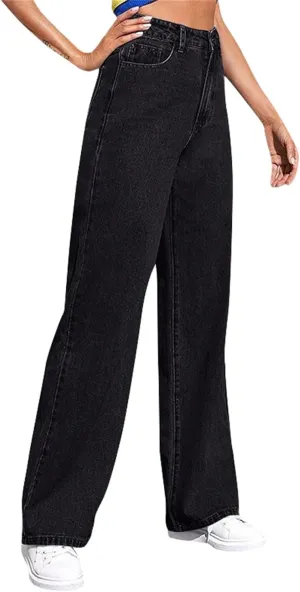 Wide Leg Jeans for Women Fashion Baggy Boyfriends Jeans High Waist Y2k Cargo Pants Vintage Denim Trousers