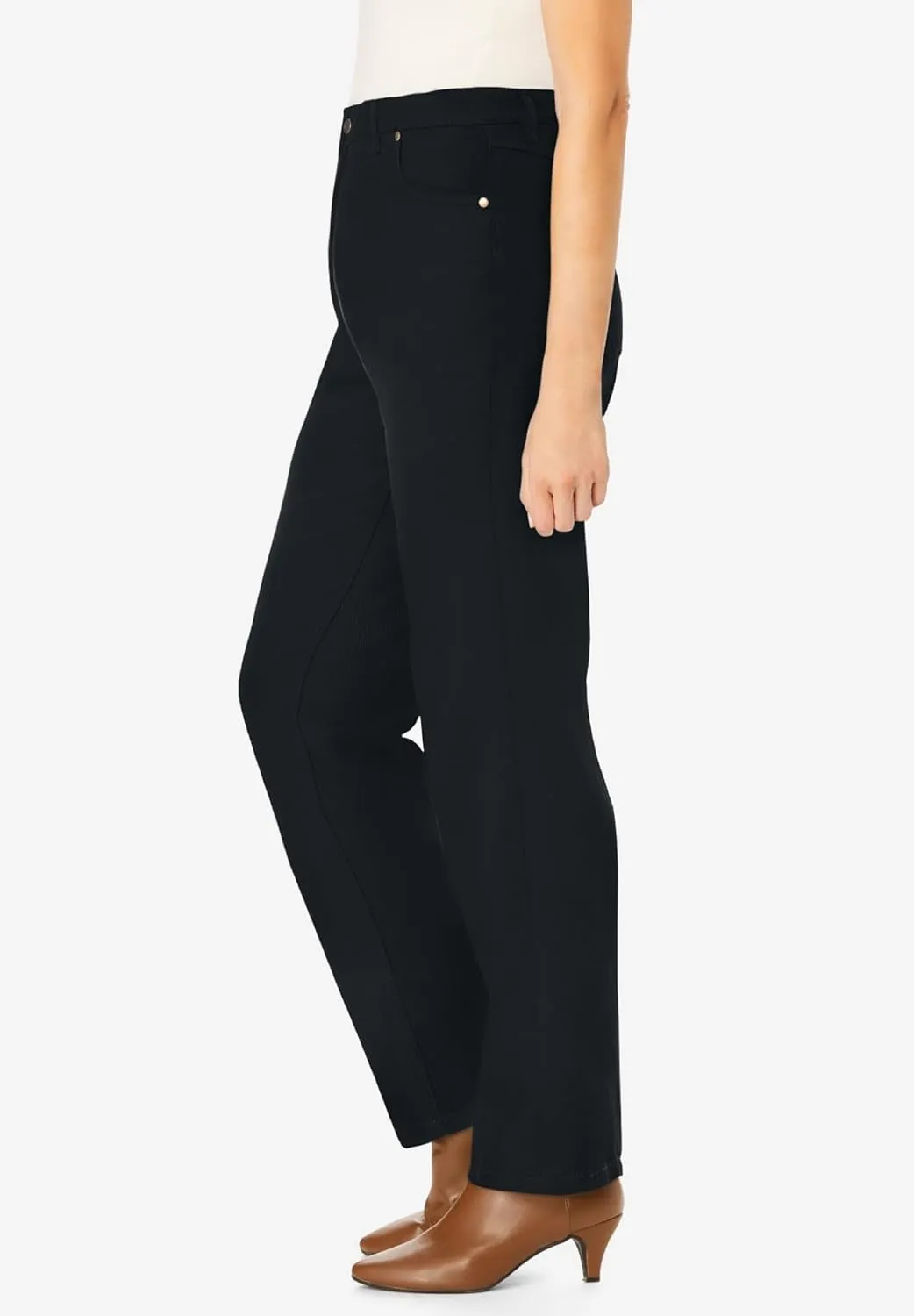 Woman Within Plus Size Perfect Relaxed Cotton Denim Jean