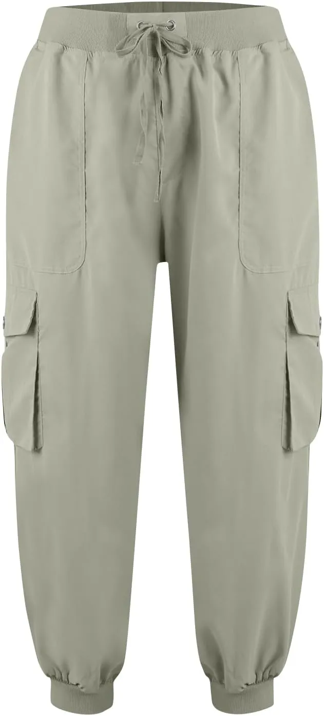 Women Hiking Pants Lightweight Cargo Joggers Outdoor Quick Dry Athletic Pants with Pockets Casual Travel Pants