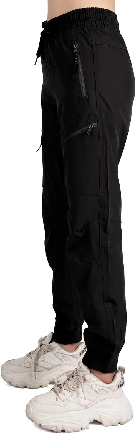 Women's Cargo Joggers Pants Lightweight Athletic Outdoor Travel Hiking Quick Dry Workout Pants
