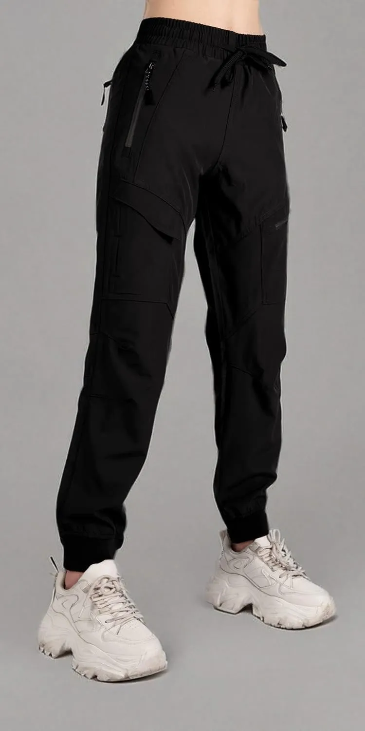 Women's Cargo Joggers Pants Lightweight Athletic Outdoor Travel Hiking Quick Dry Workout Pants
