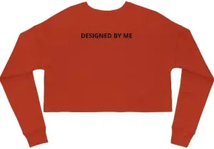 Women's Cropped Fleece Sweatshirt, Long Sleeve Pullover, My Own Taxt 2025