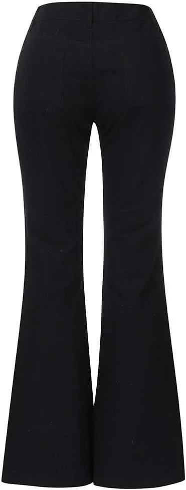 Women's High Rise Flare Jeans Skinny Bell Bottom Jeans Summer High Waisted Classic Casual Wide Leg Denim Pants