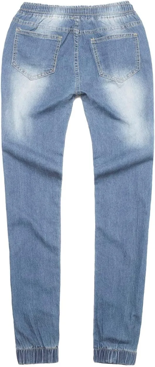 Women's Jeans High Waisted Stretchy Straight Leg Jeans Buttoned Loose Denim Pants with Pocket Skinny Jean