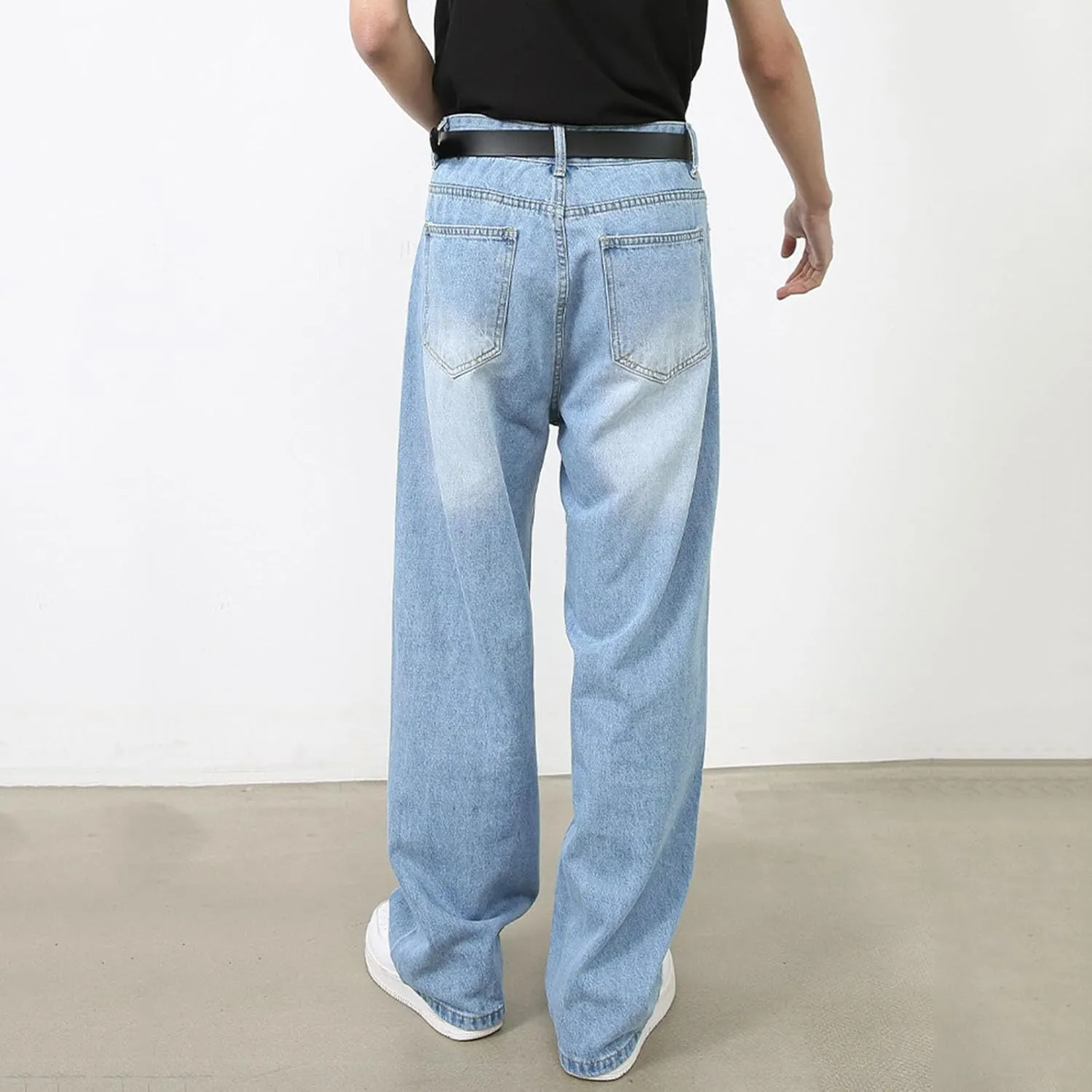 Women's Jeans Mid Rise Bootcut Baggy Jeans for Women Tummy Control Jeans Denim Pants