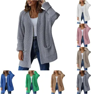 Womens Oversized Cardigans Soft Knit Cardigan Sweater Open Front Long Sleeve Sweater Coats Casual Fall Sweaters