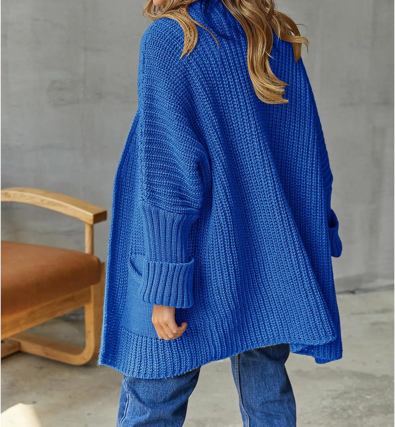 Womens Oversized Cardigans Soft Knit Cardigan Sweater Open Front Long Sleeve Sweater Coats Casual Fall Sweaters