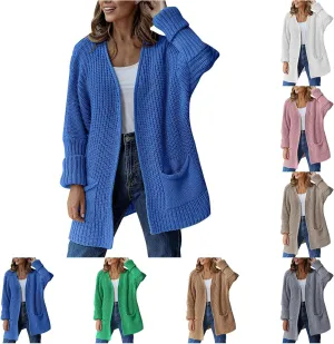 Womens Oversized Cardigans Soft Knit Cardigan Sweater Open Front Long Sleeve Sweater Coats Casual Fall Sweaters