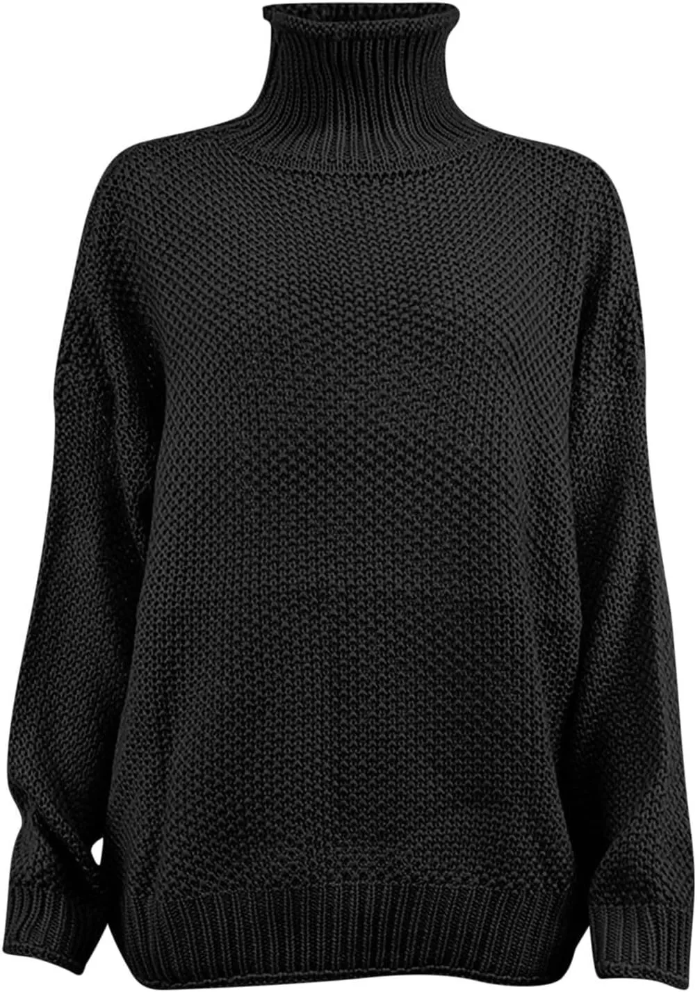 Womens Oversized Pullover Sweaters Fall Winter Soft Knit Turtleneck Sweater Long Sleeve Baggy Slouchy Jumper Tops