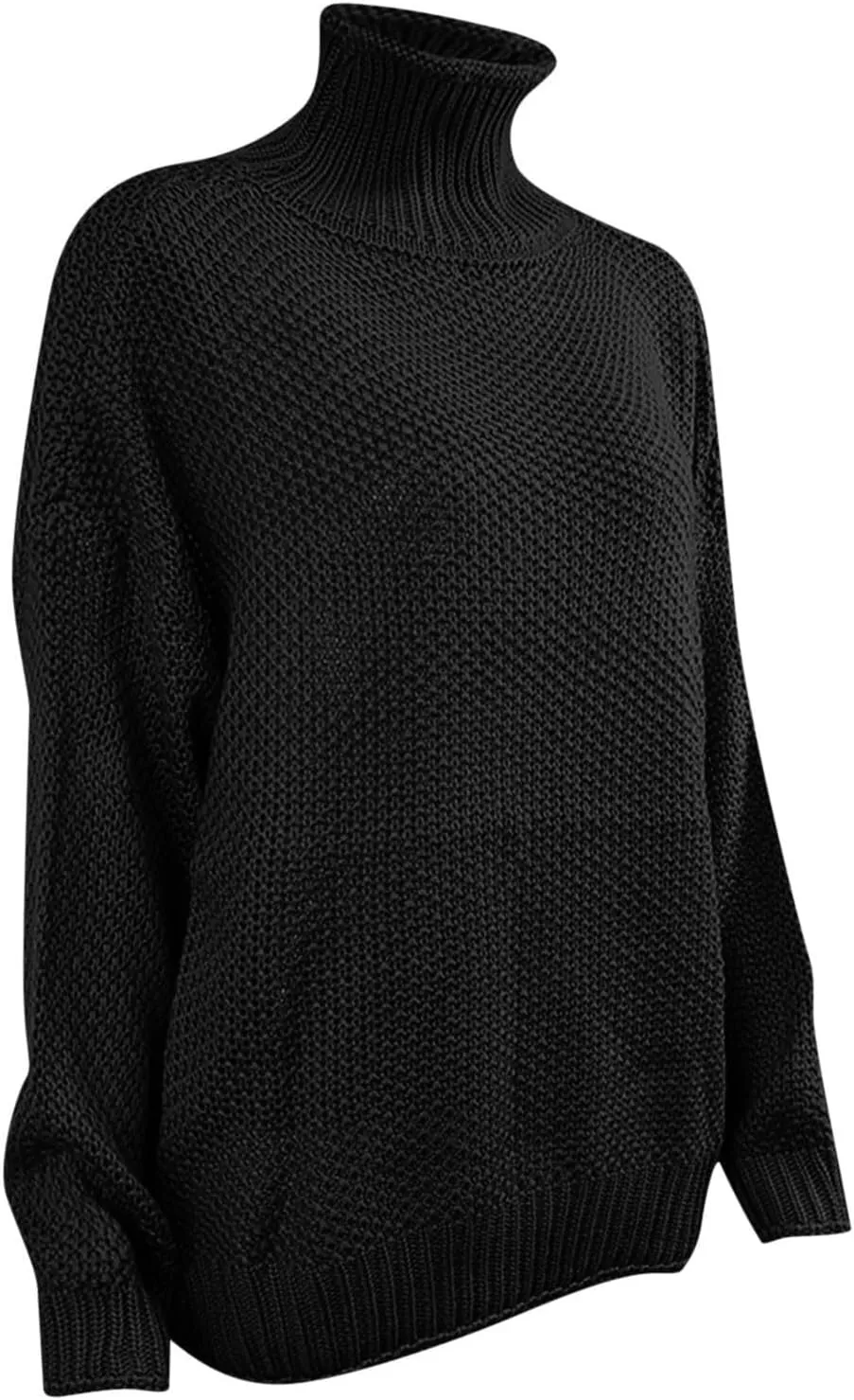 Womens Oversized Pullover Sweaters Fall Winter Soft Knit Turtleneck Sweater Long Sleeve Baggy Slouchy Jumper Tops