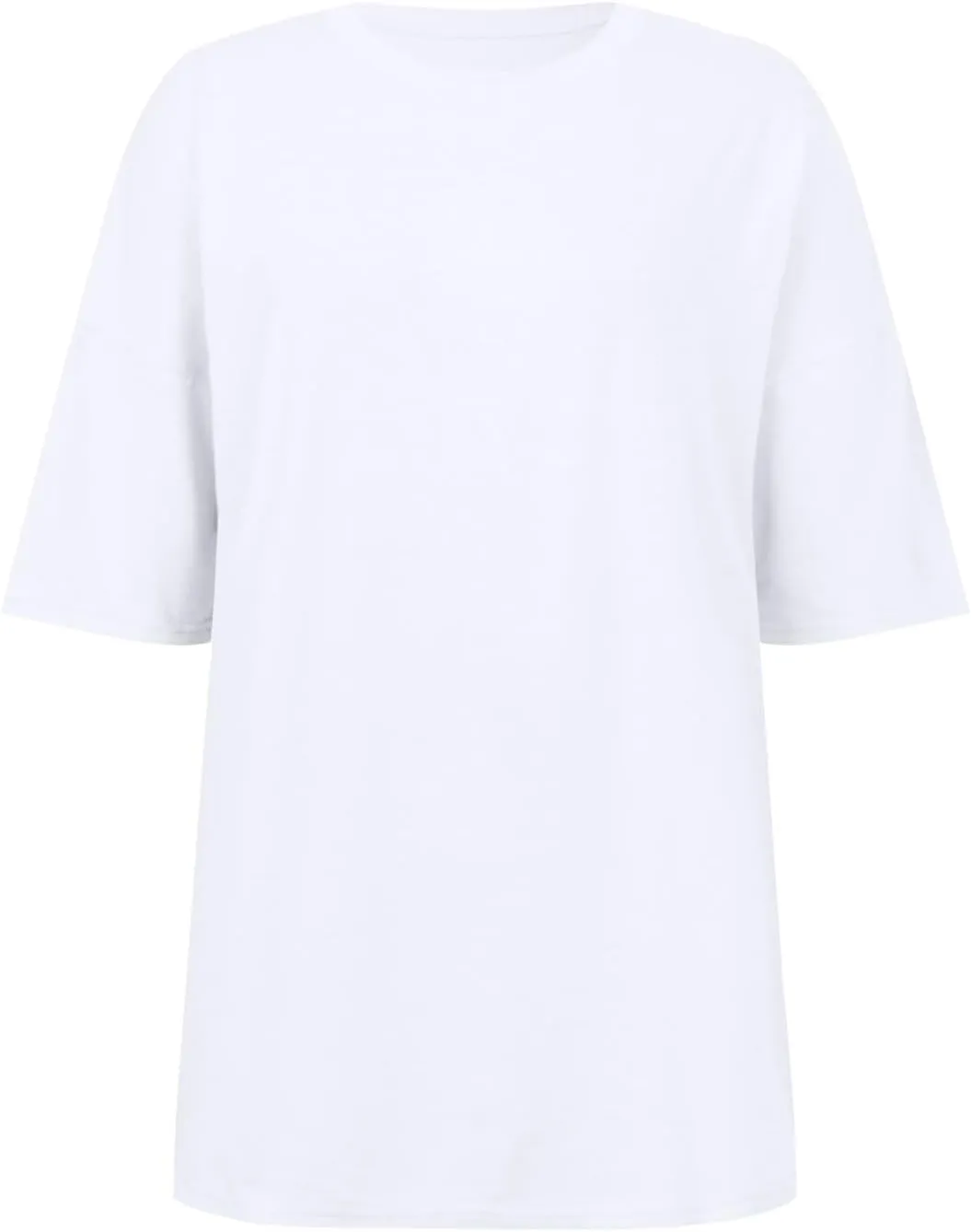 Women's Oversized T Shirts Short Sleeve Crew Neck Split Hem Summer Tops Casual Loose Basic Tee Shirts 2024 Trendy