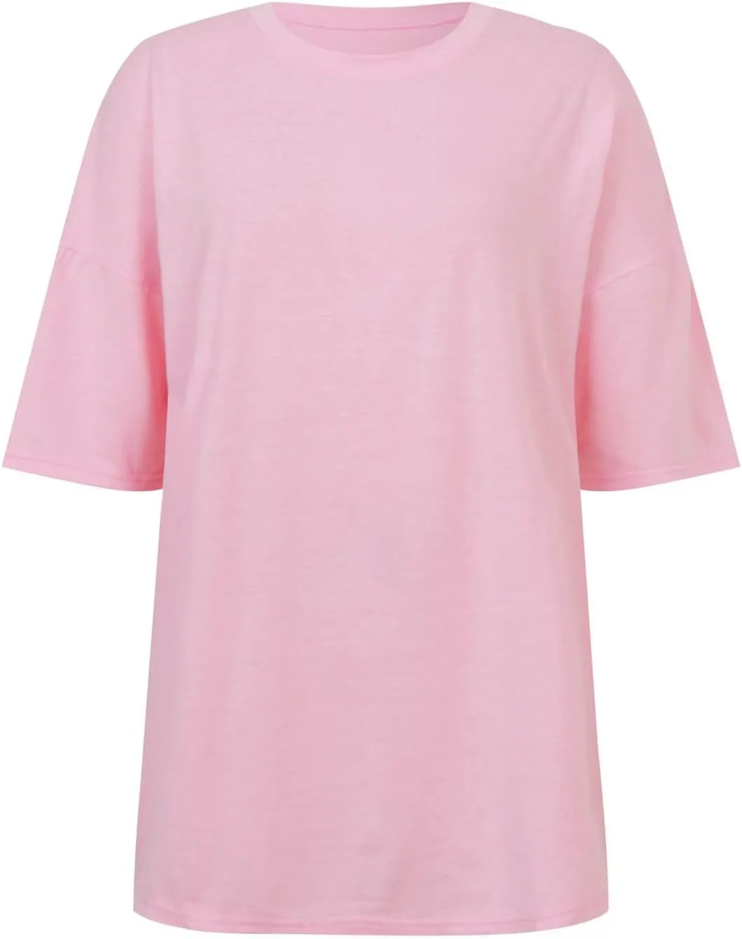 Women's Oversized T Shirts Short Sleeve Crew Neck Split Hem Summer Tops Casual Loose Basic Tee Shirts 2024 Trendy