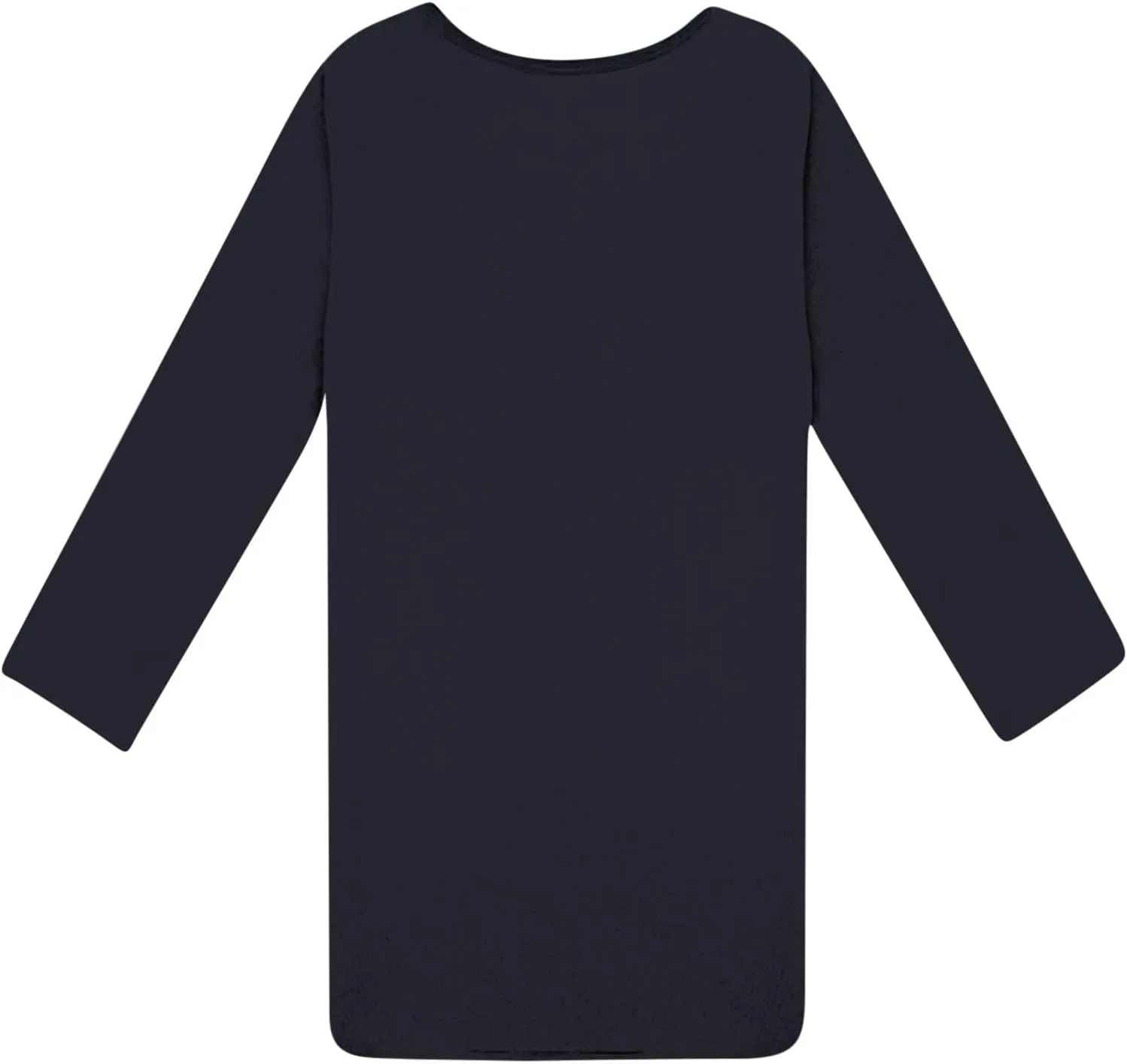 Womens Round Neck Long Sleeve Mini Dress Casual Loose Fit Shift Dress Nightgown Soft Sleep Dress Plus Size Sleepwear