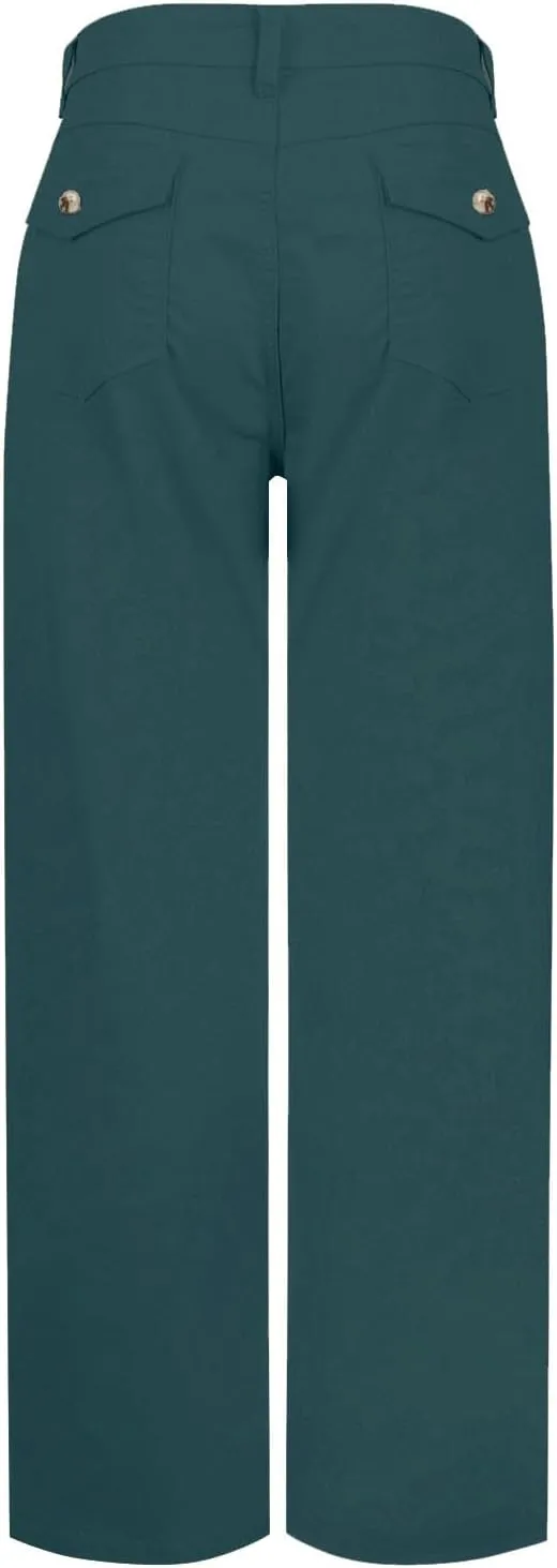 Womens Straight Leg Jeans Plus Size High Waisted Stretchy Trendy Casual Lightweight Bussiness Denim Pants Pockets