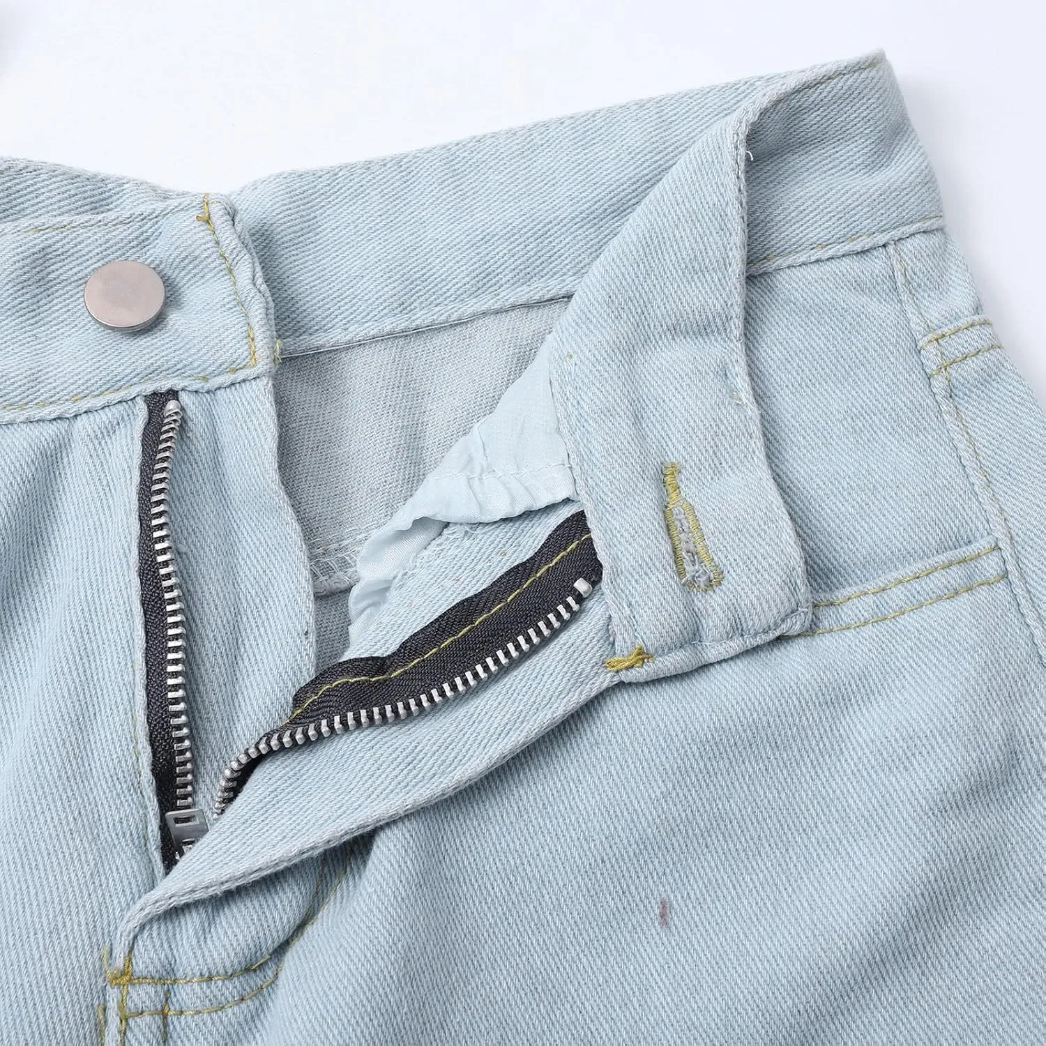 Women's Sweatpants That Look Like Jeans High Waisted Trendy Stretchy Pull On Baggy Jeans with Pockets Cute Sweatpants