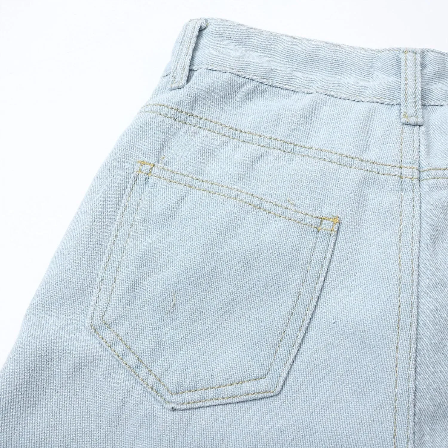 Women's Sweatpants That Look Like Jeans High Waisted Trendy Stretchy Pull On Baggy Jeans with Pockets Cute Sweatpants