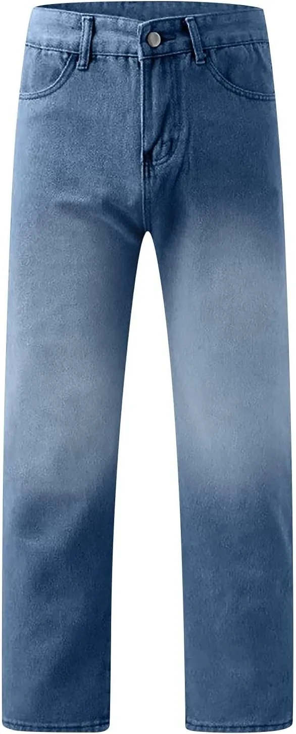 Womens Wide Leg Jeans Casual High Waisted Stretch Baggy Loose Denim Pants Trendy Relaxed Fit Sweatpants Y2k Streetwear