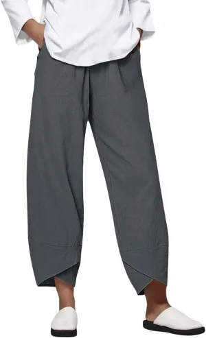 Womens Wide Leg Pants Casual Loose Elastic Waist Solid Color Comfy Palazzo Loungewear Baggy Sweatpants with Pockets