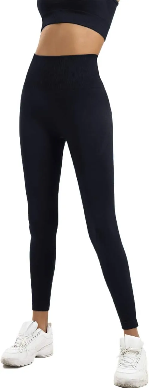 Women's Yoga Outfits 2 Piece High Waisted Leggings with Sports Bra Gym Clothes Sets