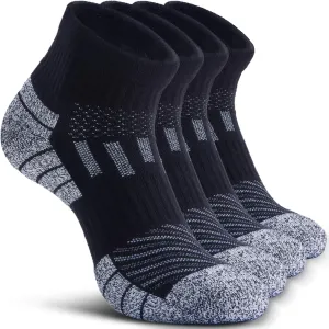 Wool Compression Ankle Socks - Cozy Cushioned Hiking Running for Men Women - Thick Warm Durable