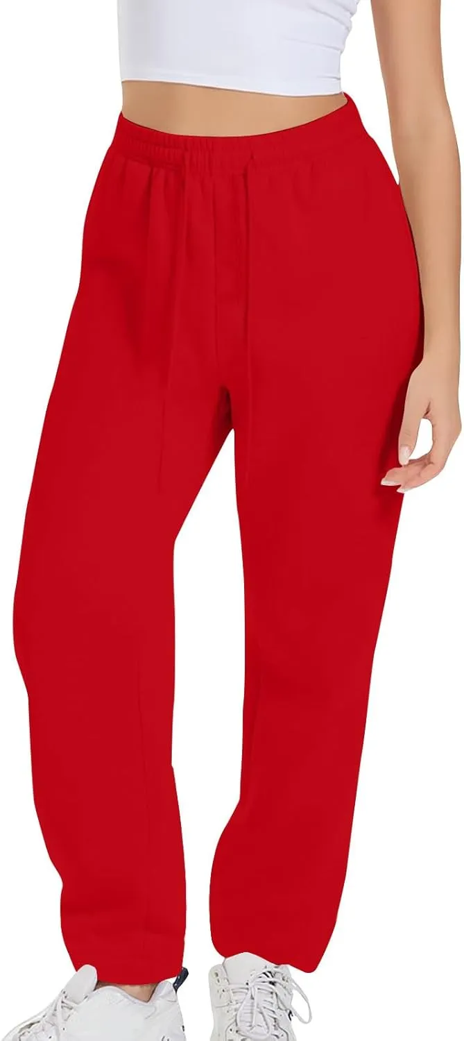 Xiaojmake Active Sweatpants for Women Casual High Waisted Straight Sport Joggers Cozy Loungewear Workout Baggy Lounge Trouser