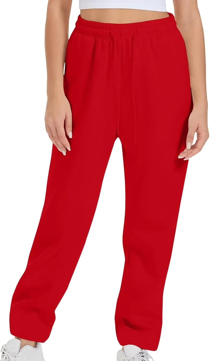 Xiaojmake Active Sweatpants for Women Casual High Waisted Straight Sport Joggers Cozy Loungewear Workout Baggy Lounge Trouser