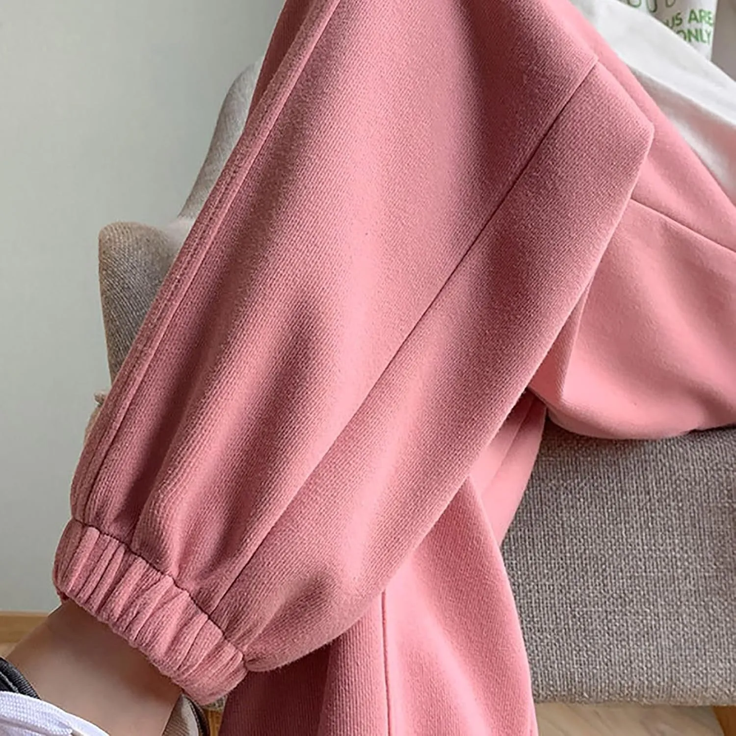 XUNRYAN Sweatpants Women Joggers with Pockets Fleece Lined Lounge Yoga Pants Wide Leg Trousers Winter Warm Loungewear