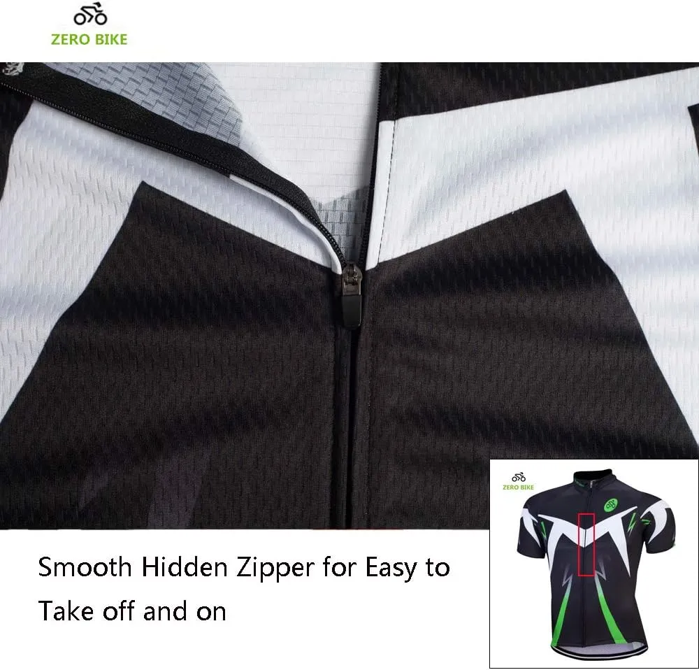ZEROBIKE® Men's Short Sleeve Breathable Cycling Jersey Bike Clothes Sportswear Polyester Fabric