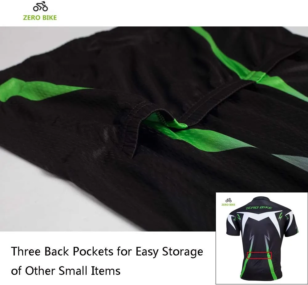 ZEROBIKE® Men's Short Sleeve Breathable Cycling Jersey Bike Clothes Sportswear Polyester Fabric